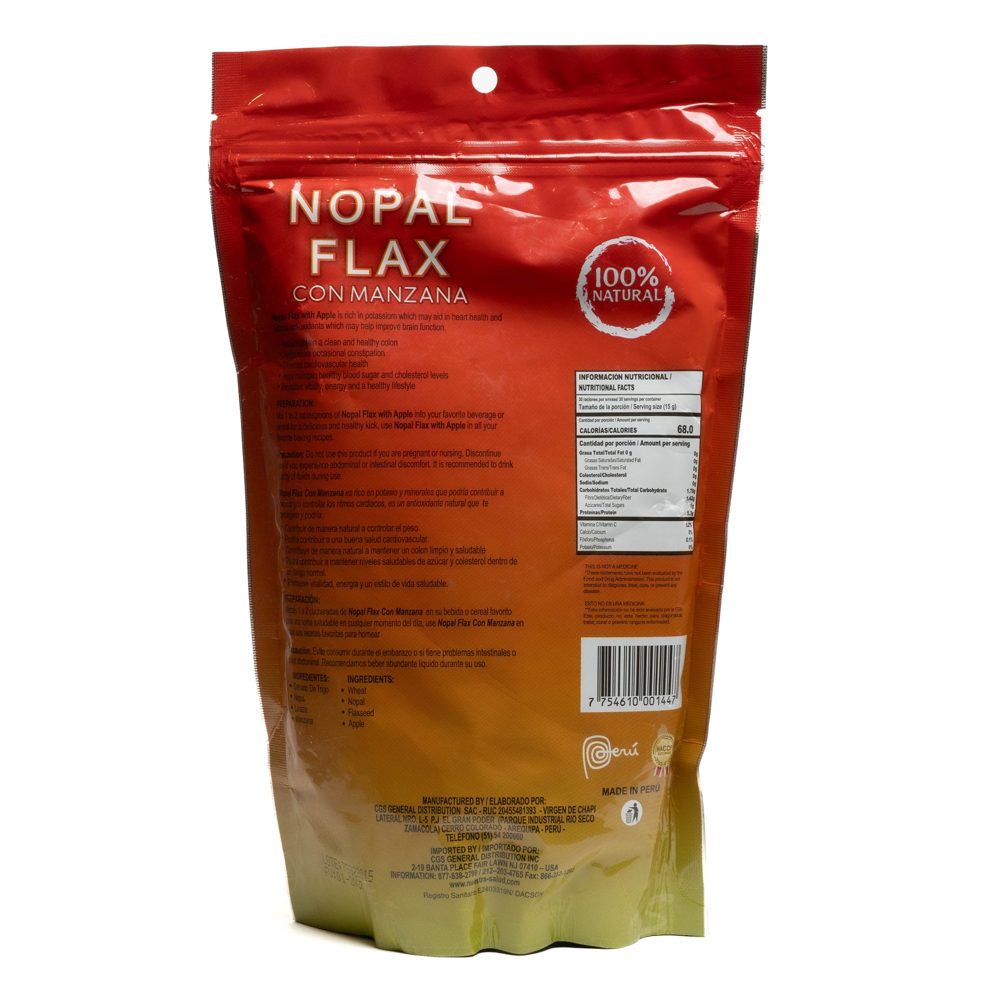 Nopal Flax Manzana - Image 3